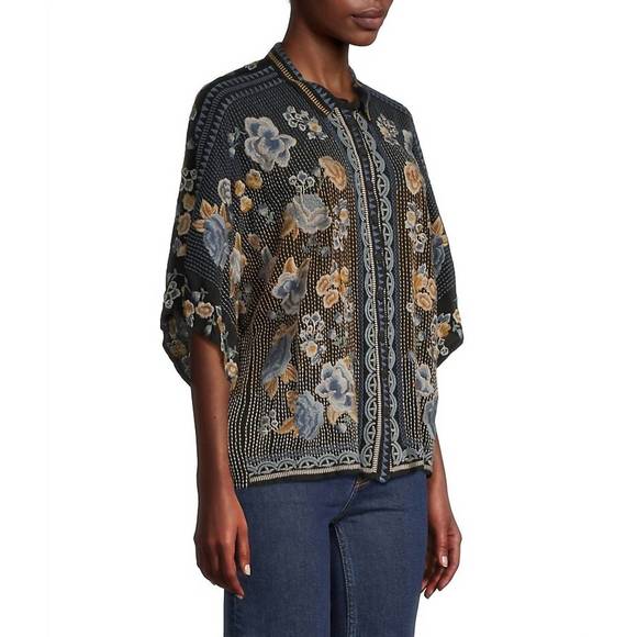 NEW JOHNNY WAS minerva blouse in black - Picture 2 of 5